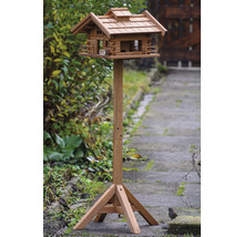 Maison pour oiseaux style chalet avec support pour le jardin