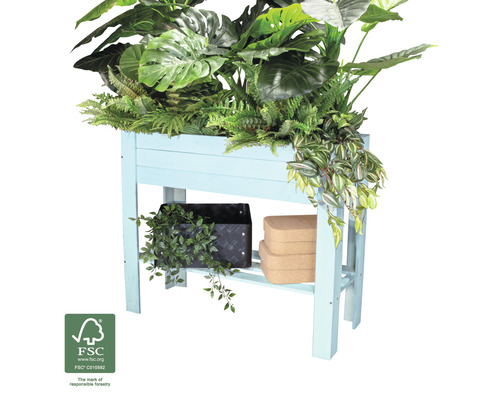 Jardinière avec étagère et plantes