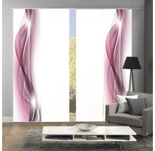 Panneau japonais Home Fashion Neblana rouge 60x245 cm lot de 4