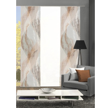 Flächenvorhang Torre weiss/kupfer 60x245 cm 3er-Set