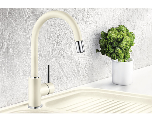 Robinet de cuisine avec bec haut et douchette extractible