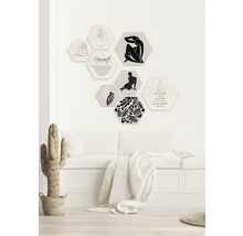 Hexagon Mind Slogan 45x45 cm