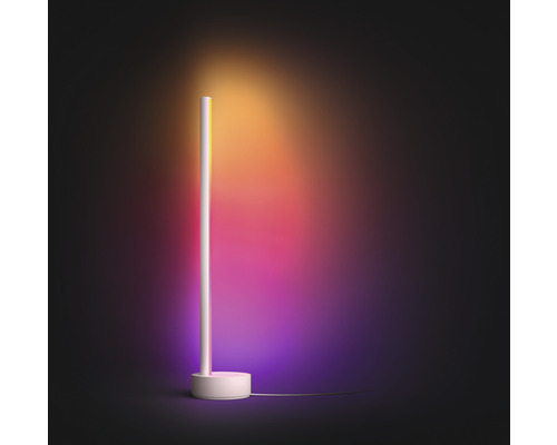 Lampe de table intelligente avec design en forme de bâton et lumière colorée