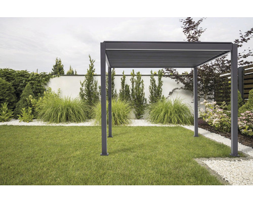 Pergola Mirador Classic épaisseur de poteaux 11 x 11 cm 300 x 400 x 250 cm noir