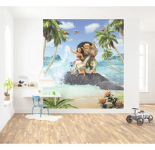 Kinderzimmer mit Fototapete mit Motiven aus dem Film Vaiana