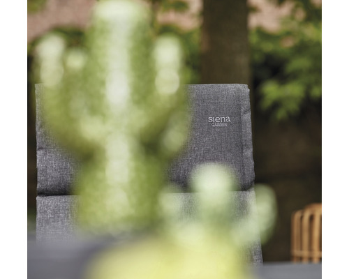 Gartenstuhl mit Textilbezug und Siena Garden Logo