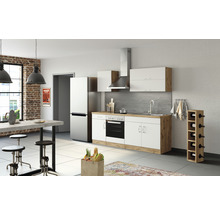 Cuisine complète avec appareils Held Möbel Sorrento 210 cm blanc mat démontée variante réversible 1001.6279