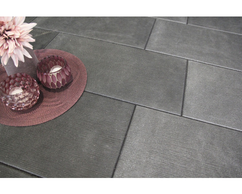 Dalle de terrasse en béton Bellastone Nature gris 60 x 30 x 4.5 cm