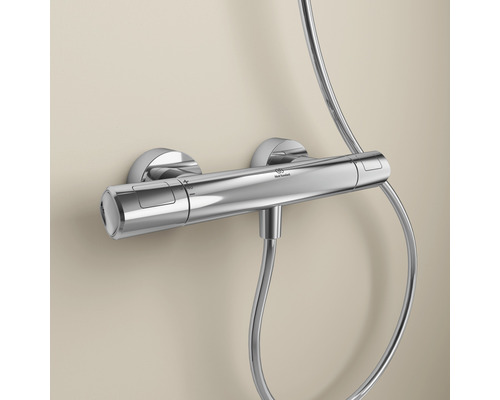 Mitigeur de douche apparent en métal avec thermostat