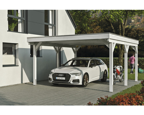 Carport simple SKAN Holz Grunewald 427 x 554 cm blanc