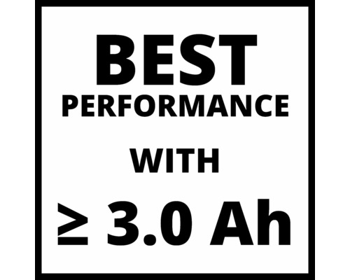 Meilleure performance avec plus ou égal à 3,0 ampères-heures
