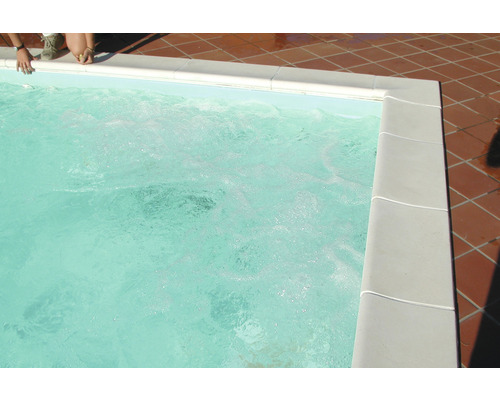 Piscine avec bord carrelé et eau