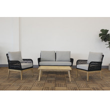 Ensemble de meubles de jardin avec canapé, fauteuils et table