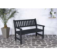 Banc de jardin en bois avec dossier et accoudoirs