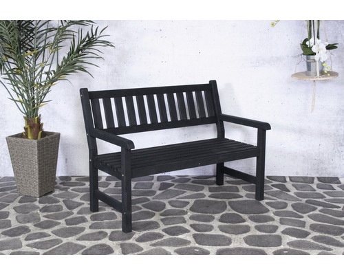 Banc de jardin en bois avec dossier et accoudoirs