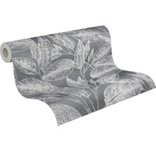 Papier peint intissé 37836-4 Attractive feuilles noir