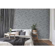 Papier peint intissé 37836-4 Attractive feuilles noir