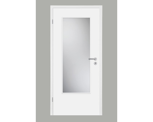 Porte intérieure Pertura Soley blanc vernis 86.0X198.5 cm LA-G3 gauche (sans vitrage)