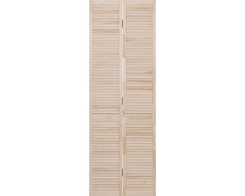 Zweiteilige Lamellentür aus Holz