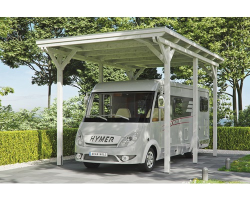 Carport pour un véhicule SKAN HOLZ Emsland 404 x 604 cm blanc