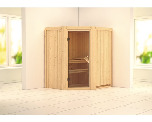 Sauna modulaire Karibu Monja sans poêle ni frise de toit