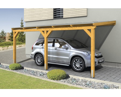 Einzelcarport SKAN HOLZ Vogtland 300x541 cm eiche hell