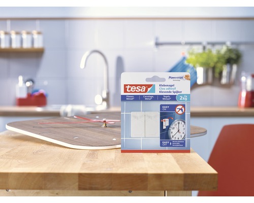Clou adhésif Tesa pour carrelage et métal jusqu''à deux kilogrammes par paquet