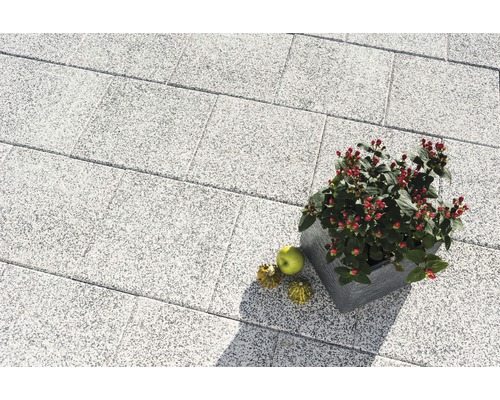 Dalle de terrasse en béton Cassana blanc 40 x 40 x 4 cm