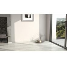 Heller Raum mit Kamin, Bild und Dekoration
