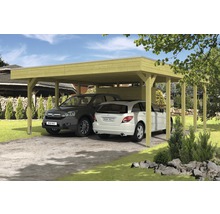 Carport pour deux véhicules SKAN HOLZ Friesland 557 x 708 cm, imprégné par immersion