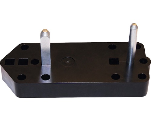 Plaque de montage noire avec deux broches