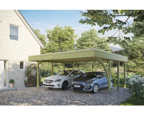 Doppelcarport SKAN HOLZ Friesland Set 7 557x555 cm