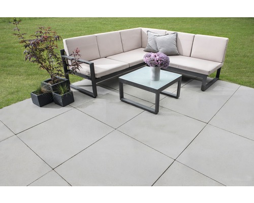 Dalle de terrasse en béton iStone Concrete gris 100x100x5 cm