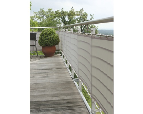 Revêtement de balcon 65x300 cm, gris argent