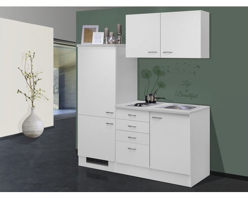 Kitchenette avec appareils Flex Well Wito 160 cm couleur de façade blanc - couleur du corps blanc 00008083