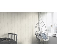 Papier peint intissé 514407 Factory 3 structure bois crème