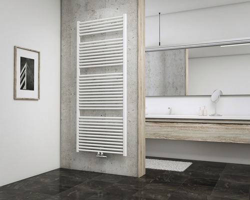 Radiateur de salle de bains SCHULTE München 1775x750 mm blanc avec raccordement au centre