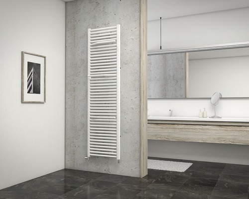 Radiateur de salle de bains SCHULTE Miami 1775x500 mm blanc raccordement des deux côtés en bas