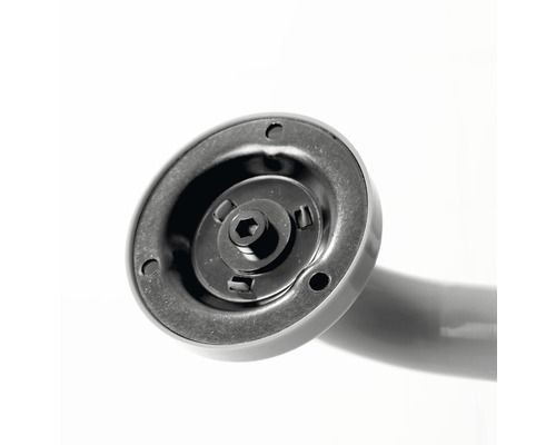 Detailansicht eines Haltegriffs zur Wandmontage.