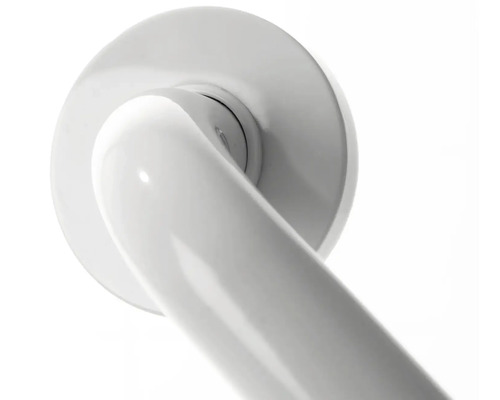 Vue détaillée d''une barre d''appui de salle de bains blanche