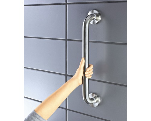 Barre d''appui murale en inox avec main