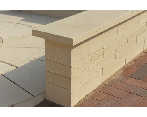 Mauerabdeckung Travertin champagne 75 x 33 x 4 cm Mauerabdeckung Travertin champagne 75 x 33 x 4 cm