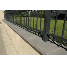 Mauer mit Zaunabdeckung aus Stein
