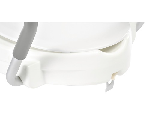 Vue détaillée d''un rehausseur de siège de toilette avec des poignées