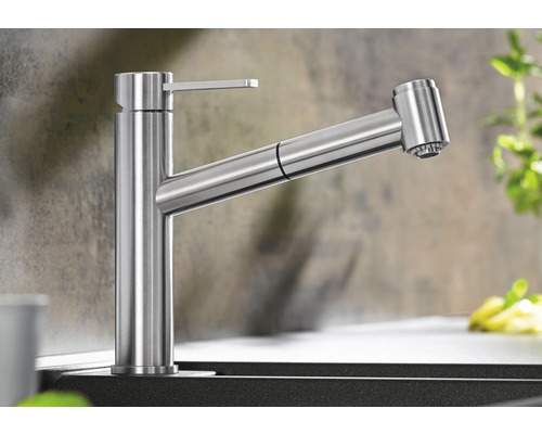 Robinet de cuisine en acier inoxydable avec douchette extractible