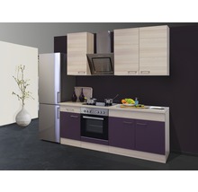 Flex Well Küchenzeile mit Geräten Focus 210 cm Frontfarbe akazie aubergine Matt Korpusfarbe akazie-thumb-0 Flex Well Küchenzeile mit Geräten Focus 210 cm Frontfarbe akazie aubergine Matt Korpusfarbe akazie-thumb-0