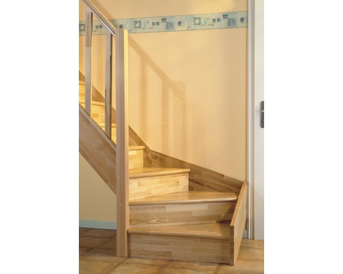 Holztreppe mit Geländer für den Innenbereich