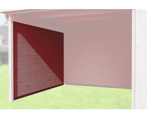 Seitenwand weka 21 mm für Haustyp 126 235 cm rot