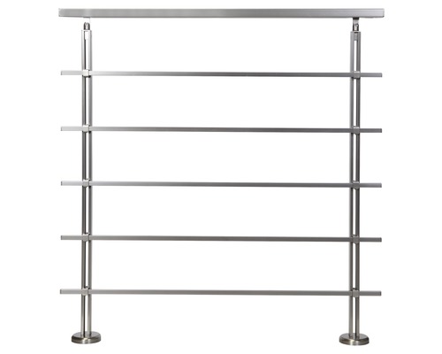 Geländer aus Edelstahl mit horizontalen Streben