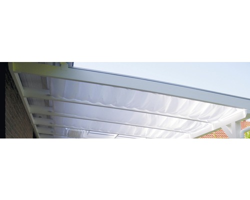 Voile d'ombrage SKAN HOLZ pour toiture de terrasse 434x250 cm blanc